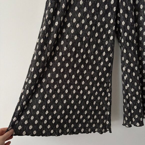 Anthropologie Morris Plisse Pyjama Trousers Black Dot Size Small - Picture 5 of 7